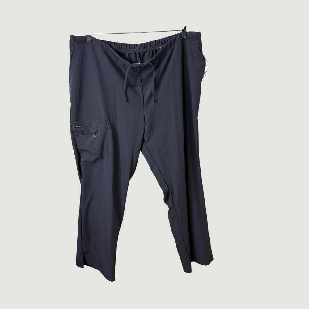 Jockey Scrub Pants Charcoal Gray Solid 2X Comfort Utility Workwear Nurse NWT